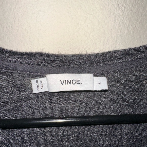 Vince women’s grey long sleeve shirt casual minimalist layering neutral S - Picture 2 of 6